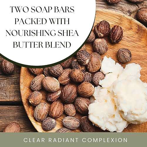 GreenVita Essentials Shea Butter Kojic Soap-Skin and Body Brightening with Shea Butter, Dark Spot Remover, Acne Fighting and Moisturizer (Pack of 2) 100g each - Image 3