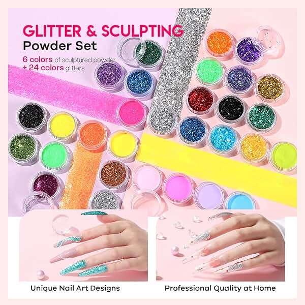 Glamonade Acrylic Nail Kit for Beginners: Professional Acrylic Nail Kit Set with Everything with Drill Powder Nail Art Starter Tech Kit at Home Salon Gift - Image 6