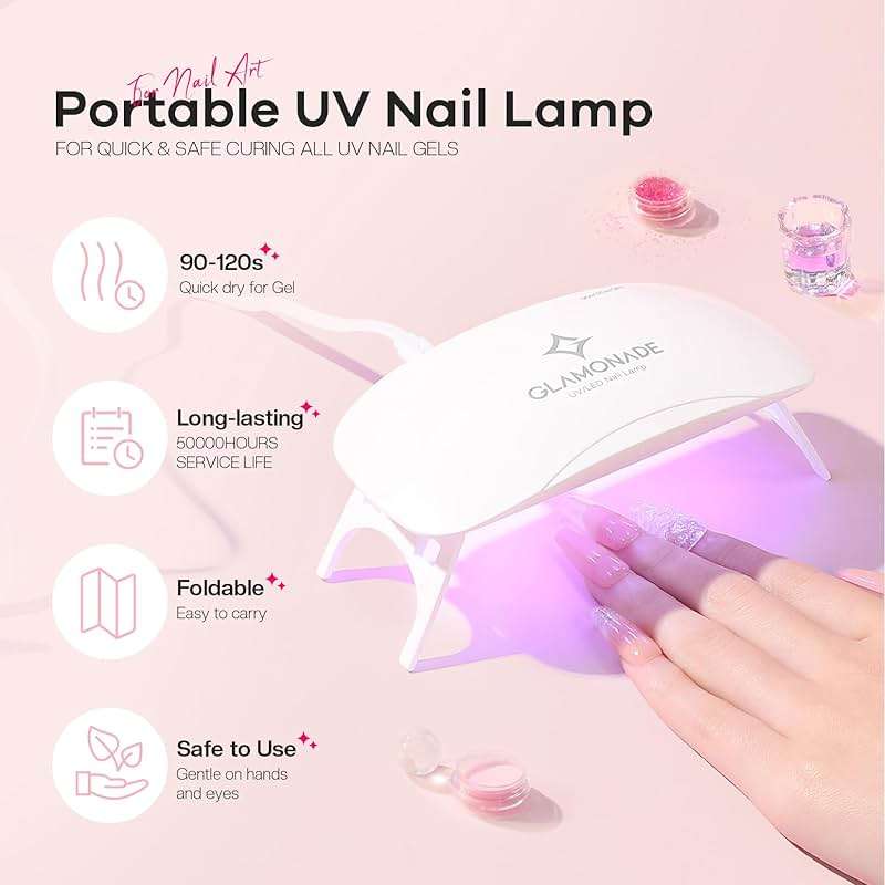 Glamonade Acrylic Nail Kit for Beginners: Professional Acrylic Nail Kit Set with Everything with Drill Powder Nail Art Starter Tech Kit at Home Salon Gift - Image 8
