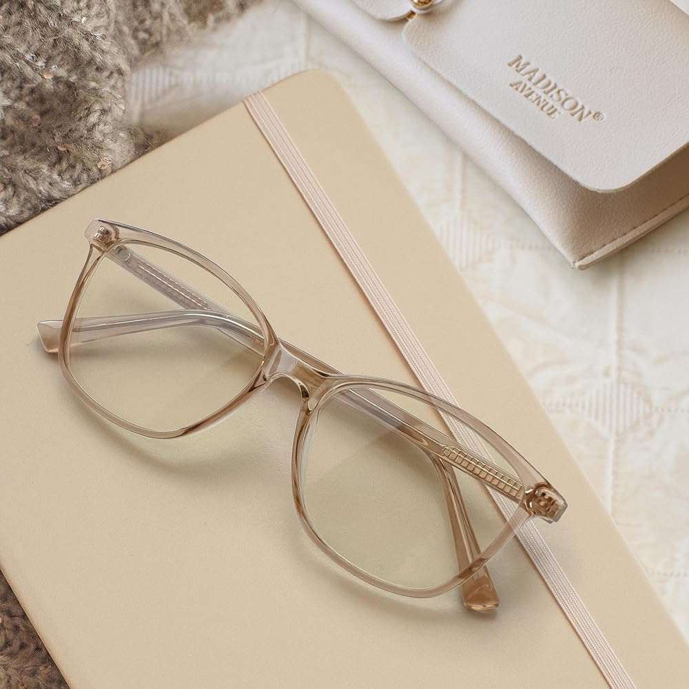 Madison Avenue Square Vintage TR90 Blue Light Blocking Reading Glasses for Women, Anti Eyestrain/Glare Computer Readers - Image 6
