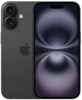Apple iPhone 16, US Version, 128GB, Black - Unlocked (Renewed Premium) - Image 1