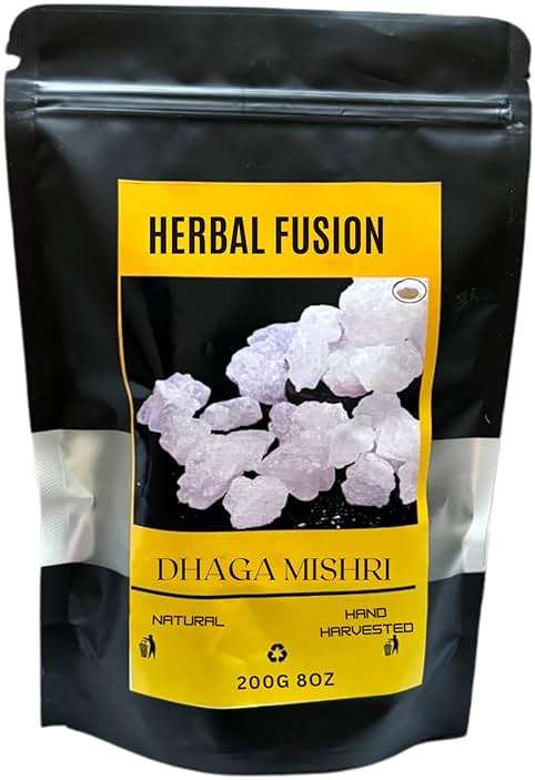 Herbal Fusion Organic Dhaga Mishri, USDA Organic, Premium Quality Thread Crystals, Gluten Free, 8oz - Image 1
