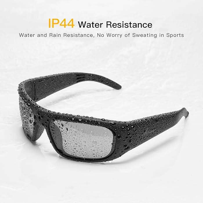OHO Ultra-Thin Lightweight Sports Camera Sunglasses, 24MP Camera, 1080P Video, Water Resistant UV400 Lens - Image 5