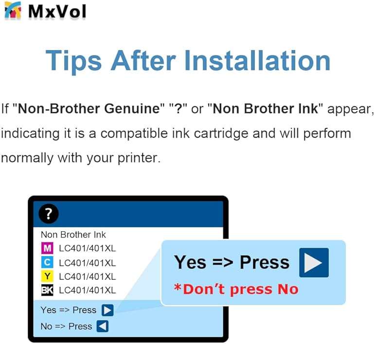 LC401XL MFC-J1010DW LC401 Ink Cartridges for Brother Printer LC 401XL 401 Ink Cartridge Compatible for MFC J1010DW MFC-J1170DW MFC-J1800DW MFC-J1012DW Series Printer (4-Pack, High Yield) - Image 6