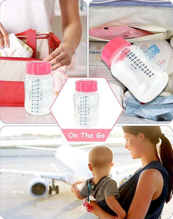 Travel and Storage Bottle Caps Compatible with Avent Baby Bottles, Bottle Lids Replacement, 8 Count, Pink - Image 8