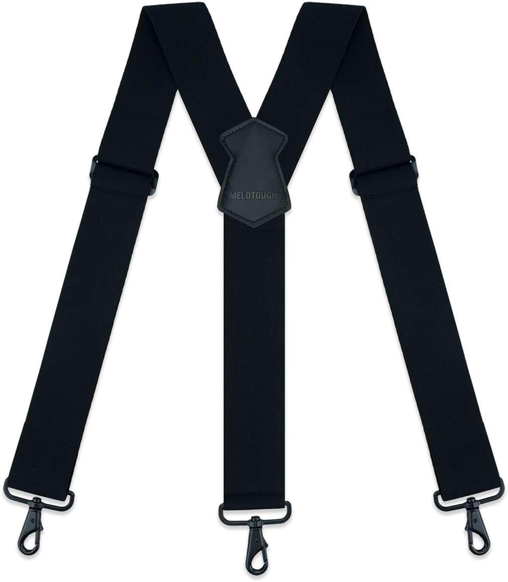 MELOTOUGH Suspenders for Men 2 Inch Wide Y Back Adjustable Elastic Big and Tall Suspenders with Swivel Hooks for Jeans - Image 1