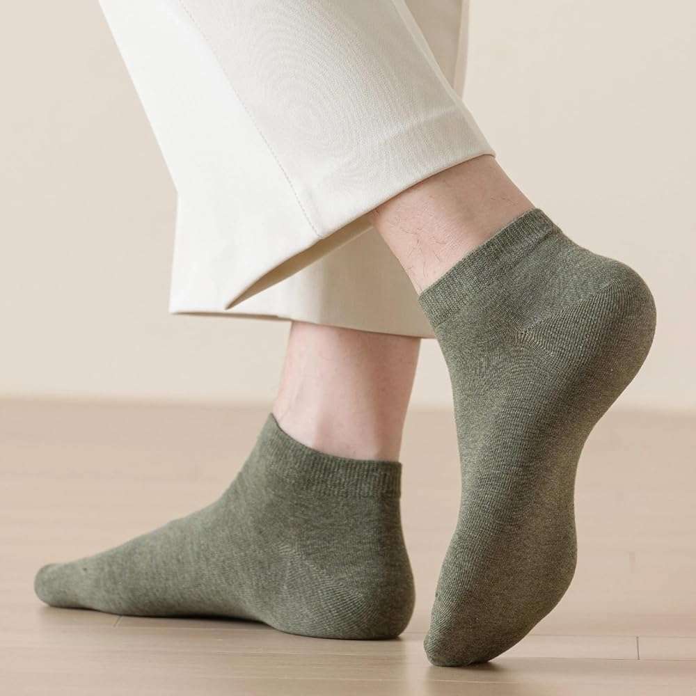 Losa Kute 6 Pairs Mens Ankle Socks Cotton Low Cut Socks for men 9-11 10-13 - Image 2