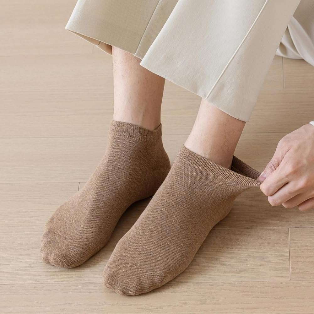 Losa Kute 6 Pairs Mens Ankle Socks Cotton Low Cut Socks for men 9-11 10-13 - Image 3