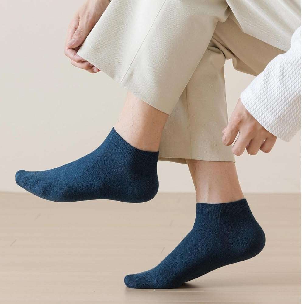 Losa Kute 6 Pairs Mens Ankle Socks Cotton Low Cut Socks for men 9-11 10-13 - Image 4