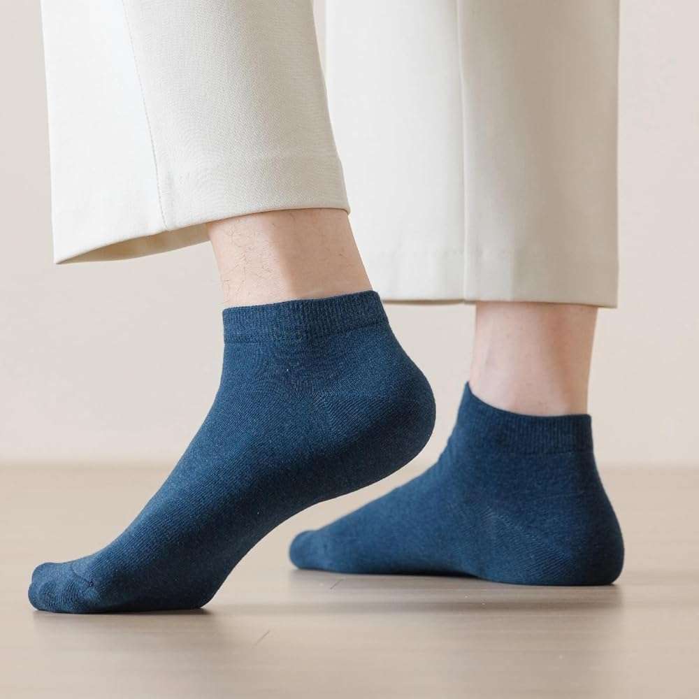 Losa Kute 6 Pairs Mens Ankle Socks Cotton Low Cut Socks for men 9-11 10-13 - Image 7