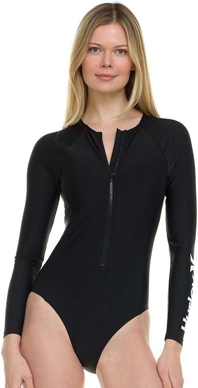 Hurley Long Sleeve Womens One Piece Swimsuits, Swimsuit for Women, Bathing Suit for Women, Swim Suit UPF 50+ SPF UV Protected - Image 1
