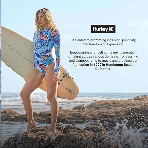 Hurley Long Sleeve Womens One Piece Swimsuits, Swimsuit for Women, Bathing Suit for Women, Swim Suit UPF 50+ SPF UV Protected - Image 7