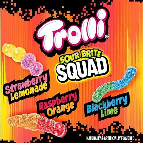 Trolli Sour Brite Squad Gummy Candy, Sour Gummy Worms, 6.3 oz (Pack of 8) - Image 5