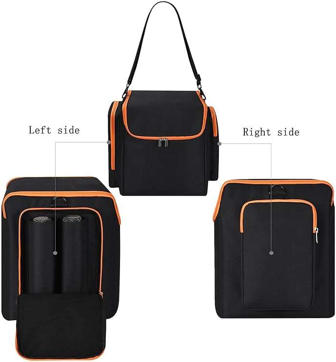 Hzycwgone Carrying Travel Case for JBL PartyBox Encore Essential Tote Bag Rugged Cover Accessories w/Shoulder Strap for JBL Encore Essential / Partybox Encore Portable Party Speaker and Microphones - Image 2