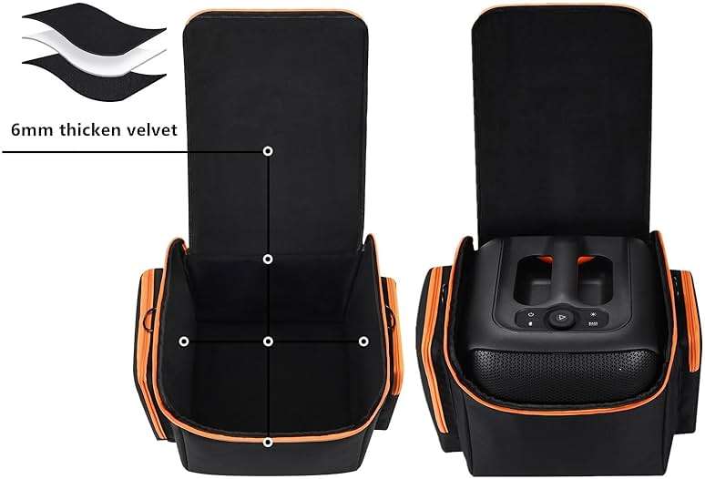 Hzycwgone Carrying Travel Case for JBL PartyBox Encore Essential Tote Bag Rugged Cover Accessories w/Shoulder Strap for JBL Encore Essential / Partybox Encore Portable Party Speaker and Microphones - Image 5