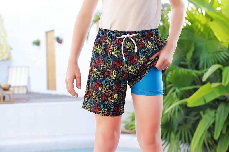 MILANKERR Toddler Boys Swim Trunks with Compression Air Holes Liner Quick Dry Boys Bathing Costumes - Image 6