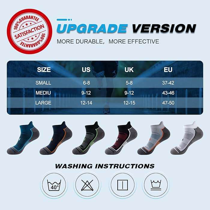Cirorld Mens Ankle Running Socks, Athletic Cushioned Low Cut Moisture Wicking Cotton Short Sports Socks, 6 Pairs - Image 7
