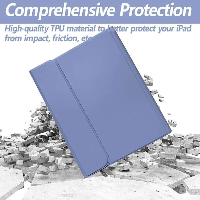 BSBLESS Keyboard Case for iPad 11th 10th Generation - iPad 10th Generation Case with Detachable Wireless Keyboard - Smart Folio Cover with Pencil Holder for 11-inch A16 2025 10.9-inch 2022, Purple - Image 7
