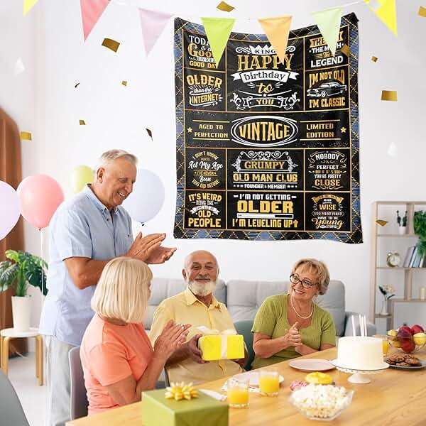 Fluxflix Birthday Gifts for Men/Dad/Him/Huband/Boyfriend, Men Gifts for Birthday, Men's Birthday Gift Ideas, Happy Birthday Gifts for Male Throw Blanket 60"X50" - Image 2