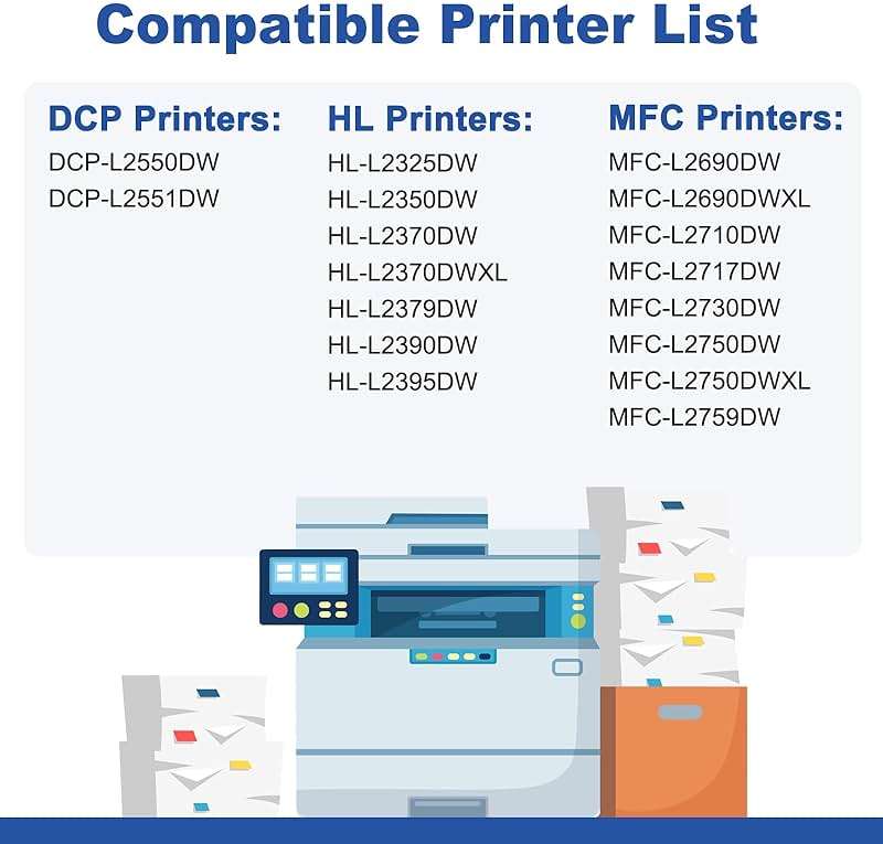 TN760 Toner High Yield Replacement for Brother TN-730 TN-760 TN730 TN760 Toner Cartridge for Brother Printer L2325DW L2350DW L2370DW L2390DW L2395DW L2550DW L2690DW L2710DW L2717DW L2750DW 4-Pack - Image 2