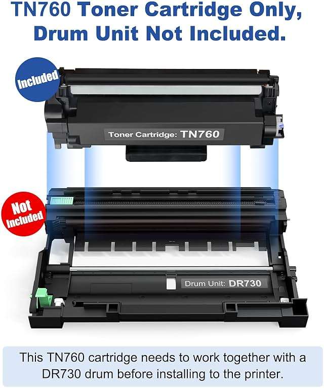 TN760 Toner High Yield Replacement for Brother TN-730 TN-760 TN730 TN760 Toner Cartridge for Brother Printer L2325DW L2350DW L2370DW L2390DW L2395DW L2550DW L2690DW L2710DW L2717DW L2750DW 4-Pack - Image 5