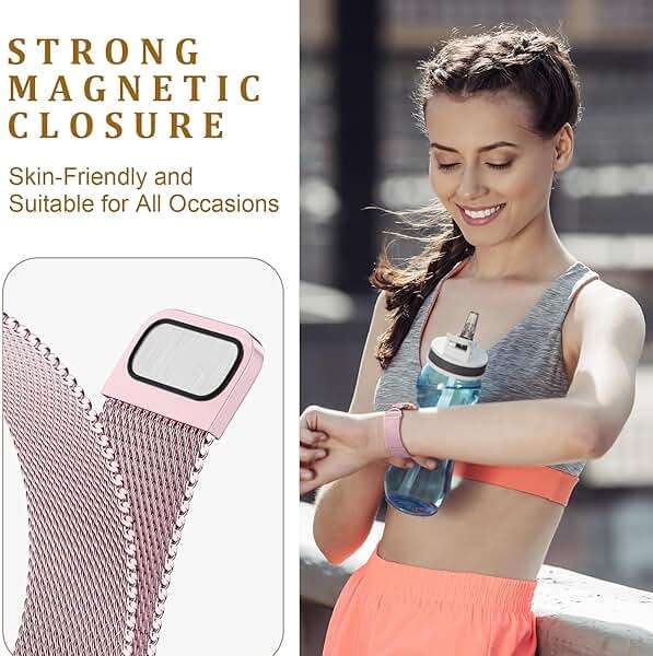 JKD X-Shape Metal Band Compatible with Fitbit Versa 4/Sense 2/Versa 3/Sense Bands Women Men, Stainless Steel Soft Mesh Loop Strap Replacement for Fitbit Sense 2/Versa 3/Sense/Versa 4 Smartwatch - Image 4