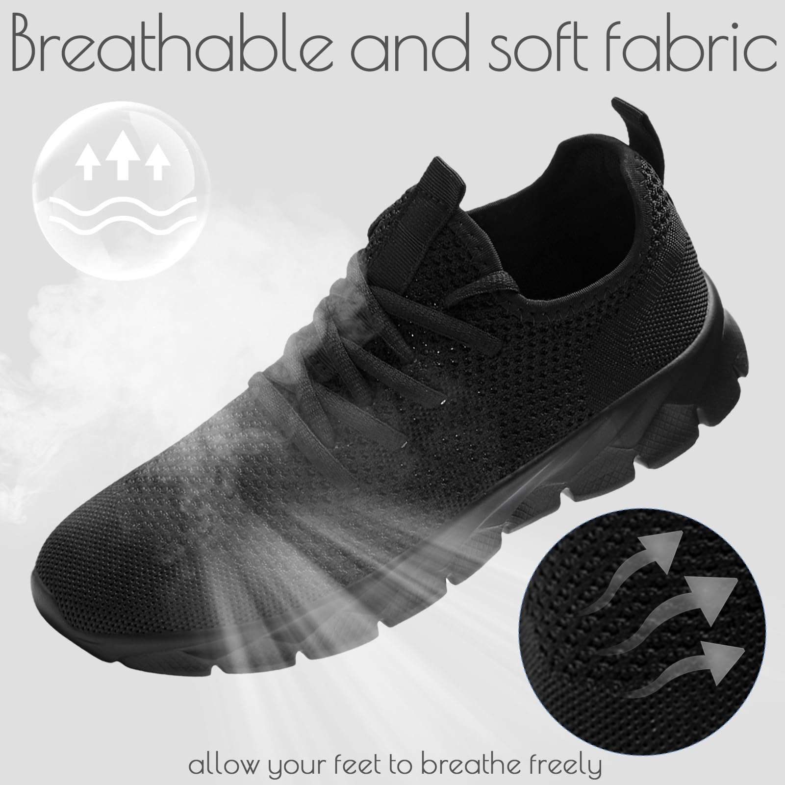 ZGPWZWL Mens Running Shoes Fashion Sneakers Tennis Walking Casual Athletic Lightweight Breathable Workout Gym Comfortable Shoes - Image 4