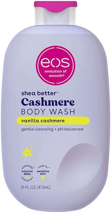 eos Body Wash, Vanilla, Moisturizing Creamy Gel Formula with Shea Butter, Glycerin, Vitamin E, pH Balanced, Sensitive Skin, Vegan, 16 fl oz - Image 1