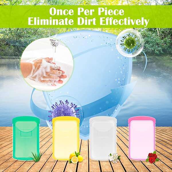 2 Boxs (100 Sheets) Hand Washing Soap Sheets for Outdoor Travel,Portable Camping Hand Soap,Hiking Washing Hand Bath Paper Soap for Travel,BBQ,Party,School,Girls(Yellow&Pink) - Image 2