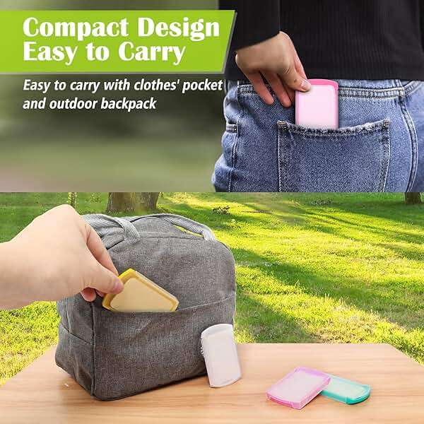 2 Boxs (100 Sheets) Hand Washing Soap Sheets for Outdoor Travel,Portable Camping Hand Soap,Hiking Washing Hand Bath Paper Soap for Travel,BBQ,Party,School,Girls(Yellow&Pink) - Image 5