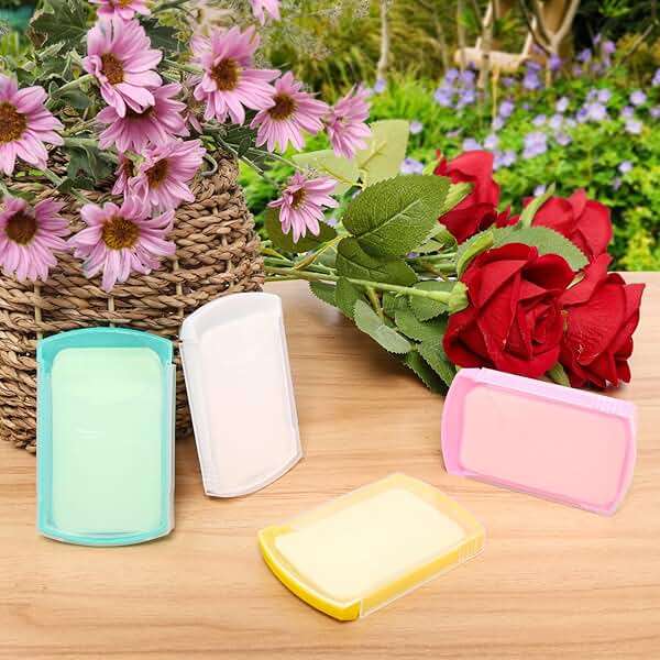 2 Boxs (100 Sheets) Hand Washing Soap Sheets for Outdoor Travel,Portable Camping Hand Soap,Hiking Washing Hand Bath Paper Soap for Travel,BBQ,Party,School,Girls(Yellow&Pink) - Image 7