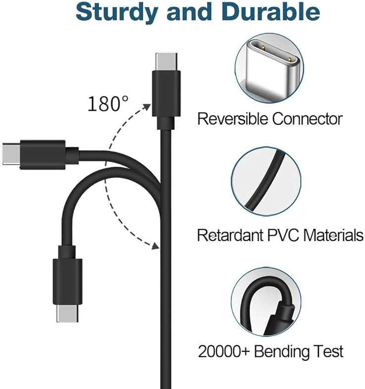 5FT USB-C Fast Charger Cable for T-Mobile REVVL 7 Pro 5G/6 Pro/REVVL V+/4+/2 Plus/Revvlry+5G Phone Power Adapter Type C Charging Cord - Image 4