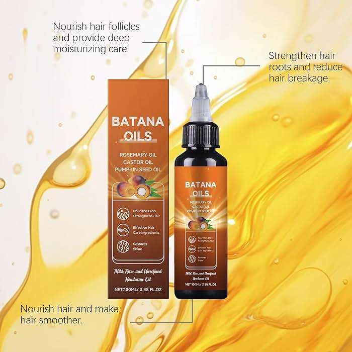 Batana Oil for Hair Growth, 4-In-1 Liquid Batana Oil with Rosemary, Castor, and Pumpkin Seed - 100mL/3.38 fl.oz (1) - Image 3