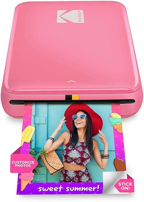 Kodak Step Instant Smartphone Photo Printer - 75 Sheets Bundle - Portable Mini Color Wireless Mobile Printer - Zink 2x3” Sticky-Back Photos - Bluetooth Compatible with Smart Devices - Fun App -Pink - Image 2