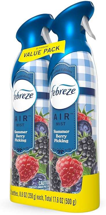 Febreze Air Freshener Spray, Odor-Fighting Room Spray, Summer Berry Picking Scent, 8.8oz, 2 Count - Image 11