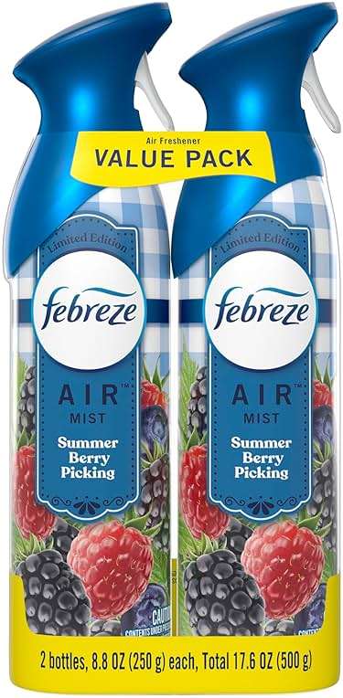 Febreze Air Freshener Spray, Odor-Fighting Room Spray, Summer Berry Picking Scent, 8.8oz, 2 Count - Image 9