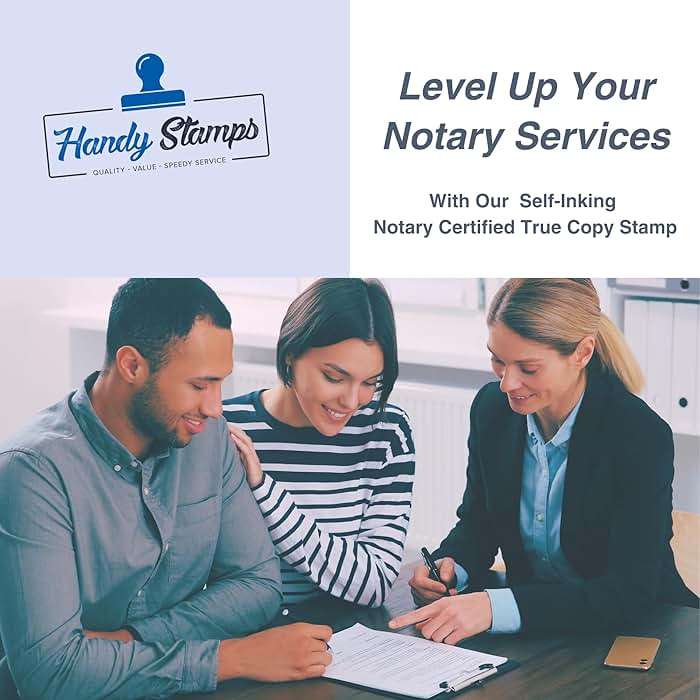 Handy Stamps Notary Certified True Copy Stamp - Professional Self-Inking Stamp for Certifying Document Copies with Crisp Impressions, Size 1 3/8" x 2 15/16", Durable and Easy to Use - Image 2