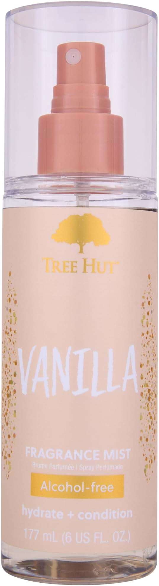 Tree Hut Vanilla Hair & Body Mist, Hydrating & Alcohol-Free Body Spray, Fragrance with Vanilla, Sandalwood & Coconut Notes, Alcohol-Free Formula, Spray, 6 Fl Oz. - Image 1