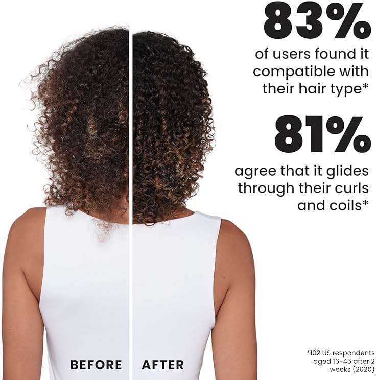 Tangle Teezer Ultimate Detangler Curly Hair Brush, Dry & Wet Hairbrush, Reduces Frizz & Breakage, for 3C to 4C Curly Hair Types, Aqua Green - Image 6