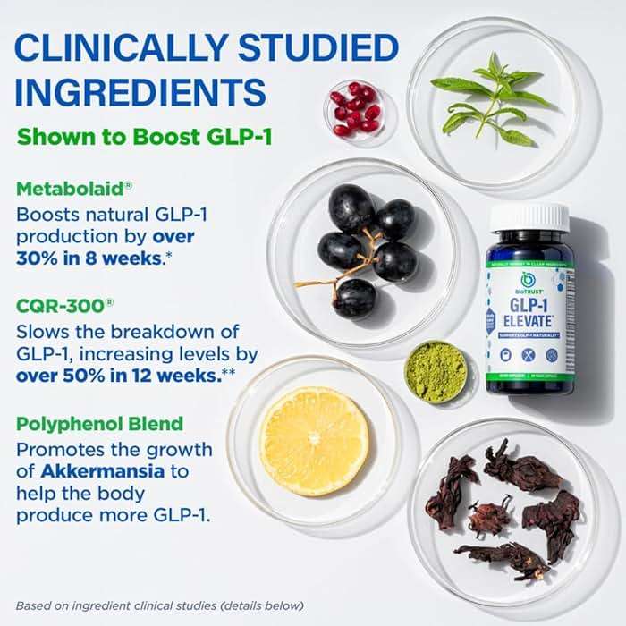 GLP1 Elevate™ - GLP-1 Booster Supplement | Curb Cravings & Support Metabolic Health | Increase Natural Production with Clinically Studied Ingredients | 90 Servings - Image 4