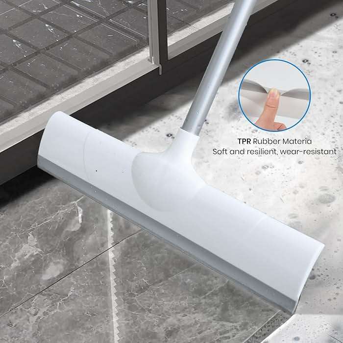 Magic Rubber Broom,50" Long Handle Floor Squeegee,Sweep and Squeegee Multifunction Household Cleaning Broom for Floor Kitchens Shower Tile Hardwood Vinyl Pet Hair (16.5inch) - Image 4