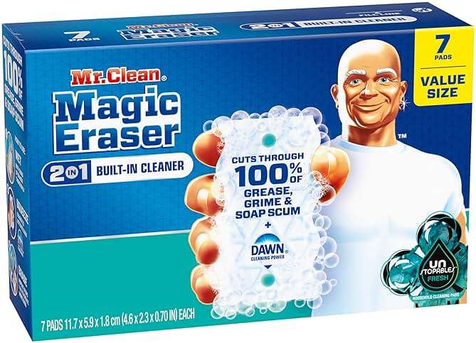 Mr. Clean Magic Eraser Foaming Sponge, All Purpose Cleaner, Dawn Cleaning Power, Wall, Sneaker, Oven Cleaner, Kitchen, Bathroom, Shower Cleaning Supplies, Scrubber, Ultra Foamy, 7ct - Image 12