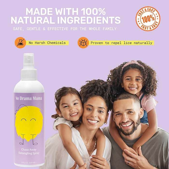 Lice Mamas Kids Hair Spray for Everyday Use on All Hairs Types - Natural Protection Spray with Peppermint Oil for Whole Family - Keep Hairs Soft, Manageable & Shielded with Easy-to-Use Detangling - Image 5