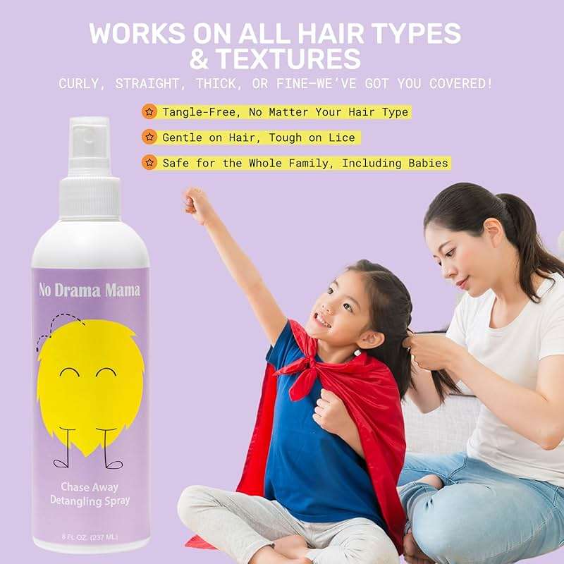Lice Mamas Kids Hair Spray for Everyday Use on All Hairs Types - Natural Protection Spray with Peppermint Oil for Whole Family - Keep Hairs Soft, Manageable & Shielded with Easy-to-Use Detangling - Image 6