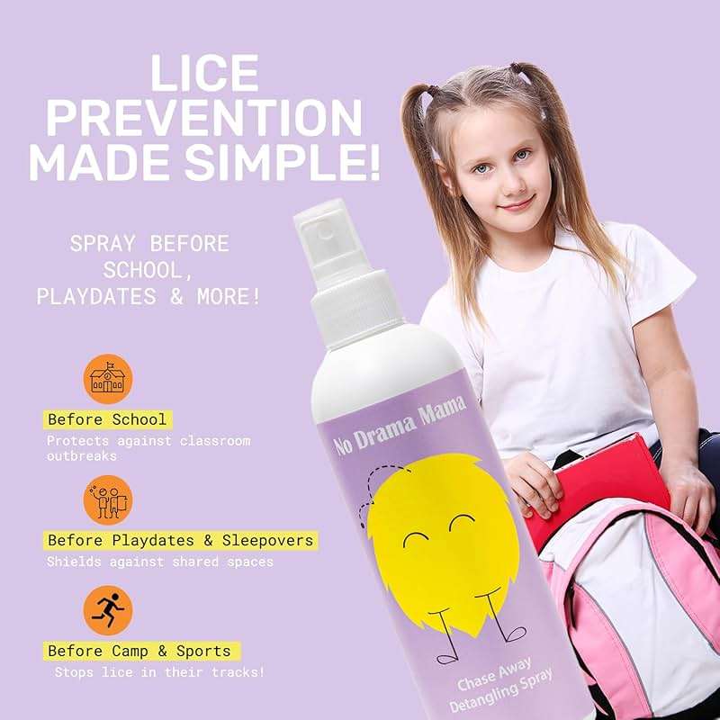 Lice Mamas Kids Hair Spray for Everyday Use on All Hairs Types - Natural Protection Spray with Peppermint Oil for Whole Family - Keep Hairs Soft, Manageable & Shielded with Easy-to-Use Detangling - Image 7