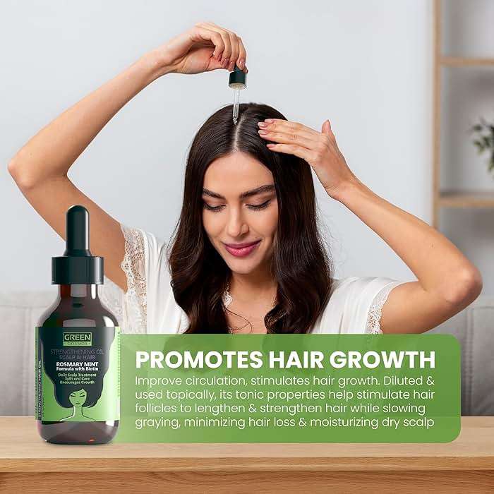 Rosemary Oil for Thinning Hair – Boosts Circulation, Relieves Itchy & Dry Scalp, Strengthens Hair & Eyebrow & Eyelash Health – Suitable for Men & Women, All Hair Types (60ml/2oz) (Pack of 1) - Image 4