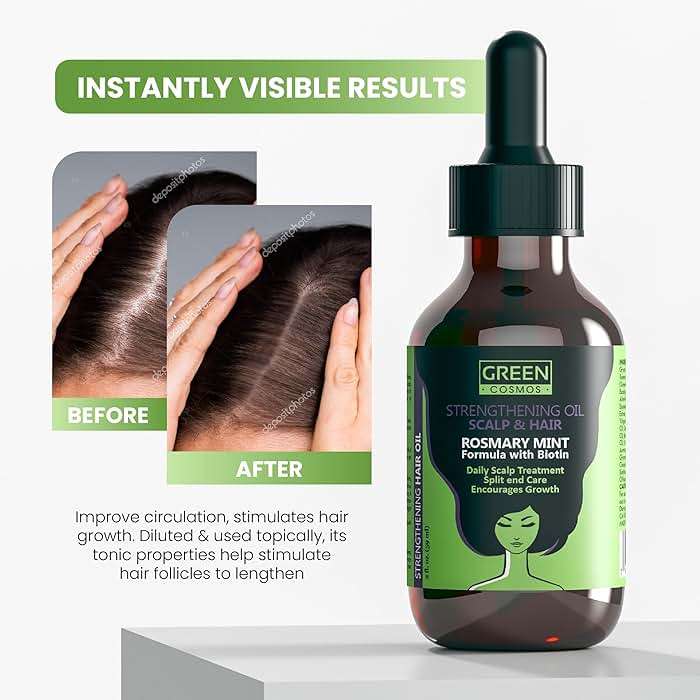 Rosemary Oil for Thinning Hair – Boosts Circulation, Relieves Itchy & Dry Scalp, Strengthens Hair & Eyebrow & Eyelash Health – Suitable for Men & Women, All Hair Types (60ml/2oz) (Pack of 1) - Image 5