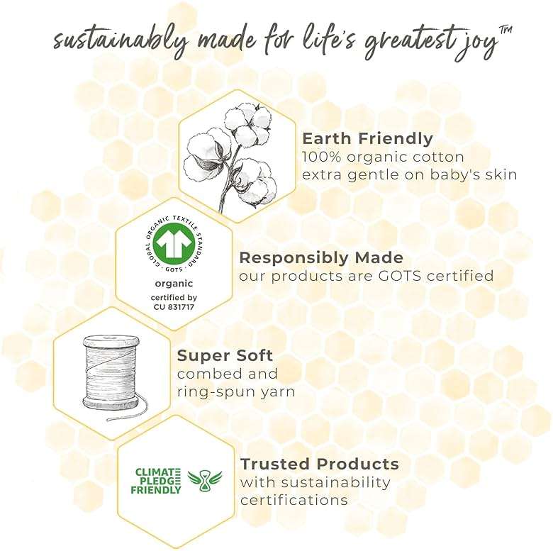 Burt's Bees Baby Infant Hooded Towels, Organic Cotton, Unisex Bath Essentials, Nursery Towel with Hood Set, 29 x 29 in, 2-Pack - Image 6
