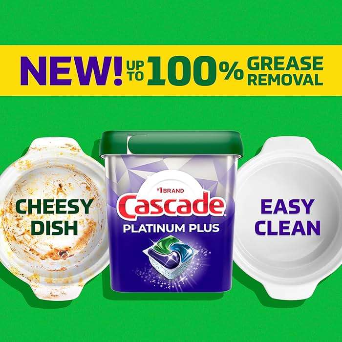 Cascade Platinum Plus Dishwasher Pods, Dishwasher Detergent, Dish Detergent Soap, Lemon, 57 Count - Image 9