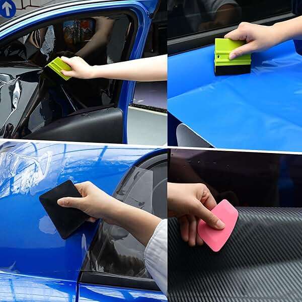 NEWISHTOOL Vinyl Wrap Tool Kit Car Wrap Kit Vehicle Wrapping Tools with Bulldozer Squeegee Felt Squeegee 8 Inch Water Squeegee Utility Knife PPF Tools Wrap Stick Tool Shank Gasket Window Tint Kit - Image 5